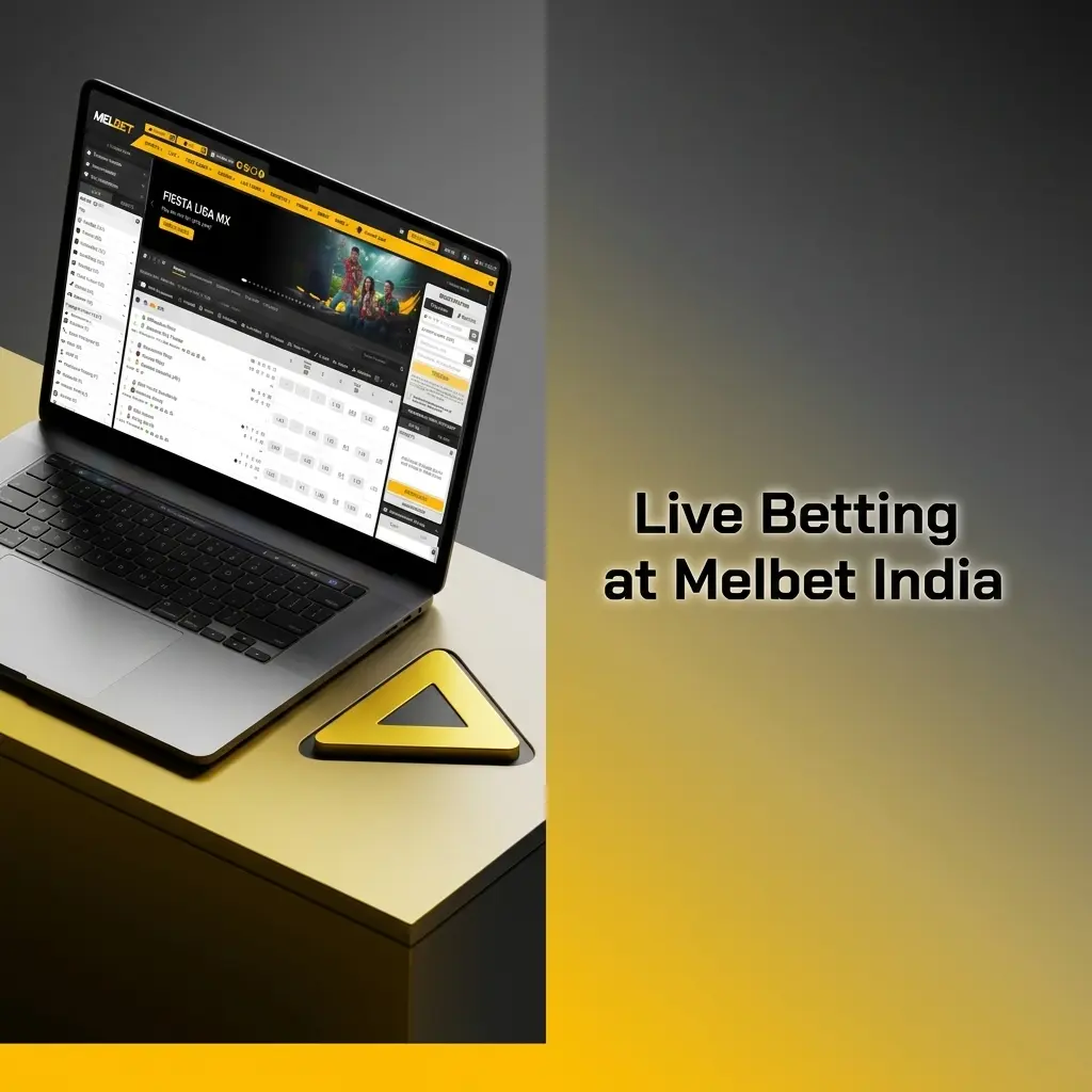 Melbet India live betting interface showing in-play markets for cricket, football and tennis with real-time odds updates