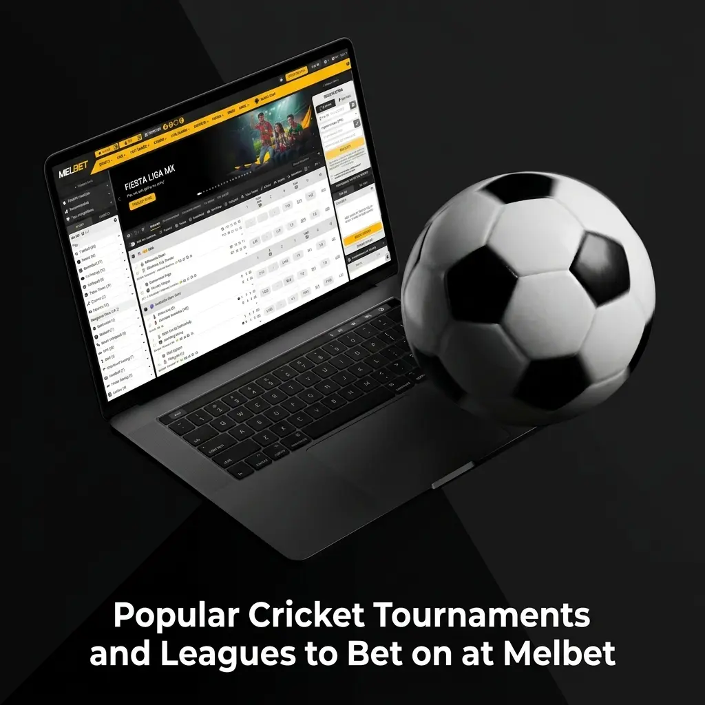 Cricket tournaments and leagues available on Melbet including IPL, ICC events, The Ashes, BBL, and more