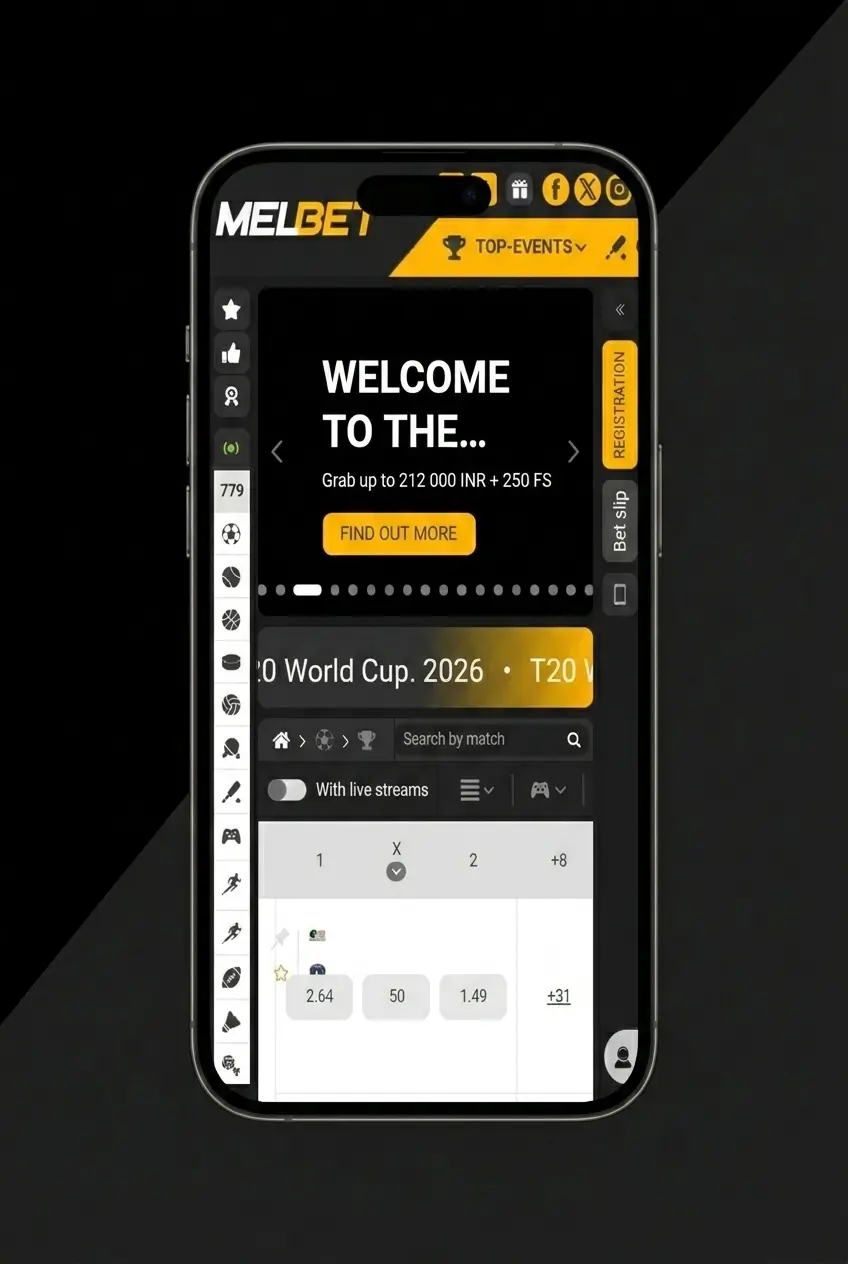Melbet PWA for iOS installation steps showing Safari Share menu and Add to Home Screen option on iPhone