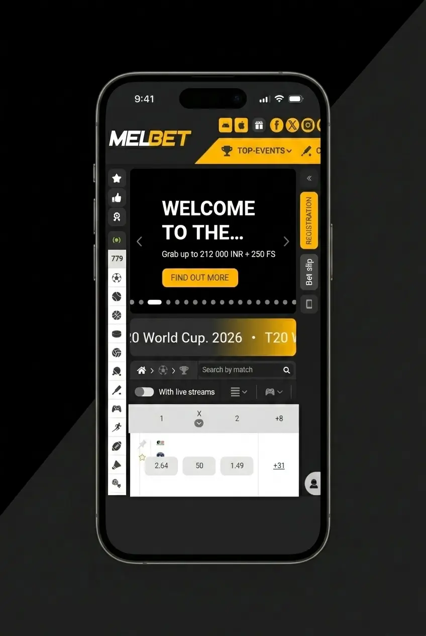 Melbet PWA for iOS installation steps showing Safari Share menu and Add to Home Screen option on iPhone
